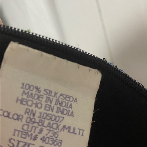 Vintage Marina Bresler Silk Floral Beaded Embroidered Top shirt blouse size 22 - Picture 15 of 16